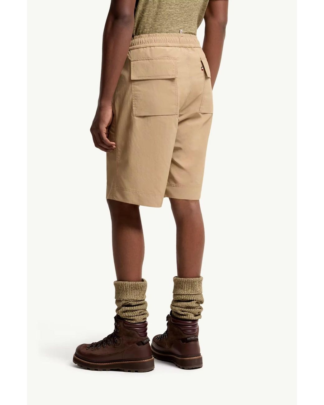 Moncler Natural Grenoble Technical Cargo Shorts for men
