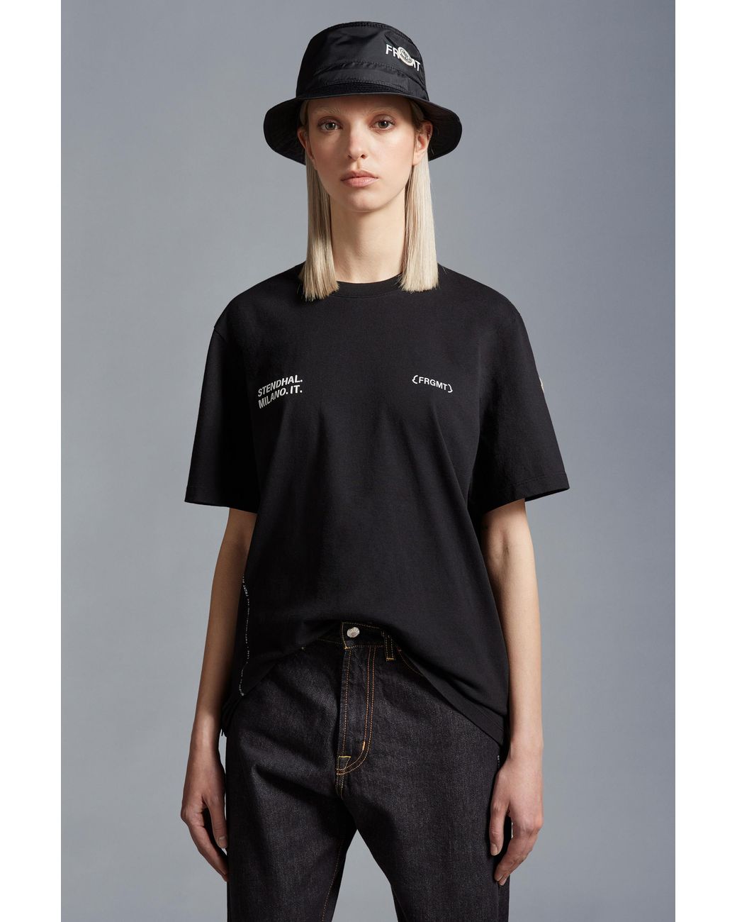 Moncler Black Logo Motif T-Shirt for men