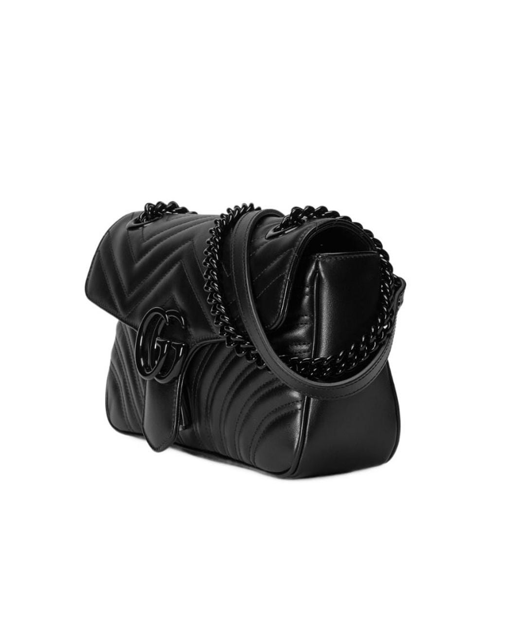 Gucci Black Gg Mormont Quilted Small Shoulder Bag