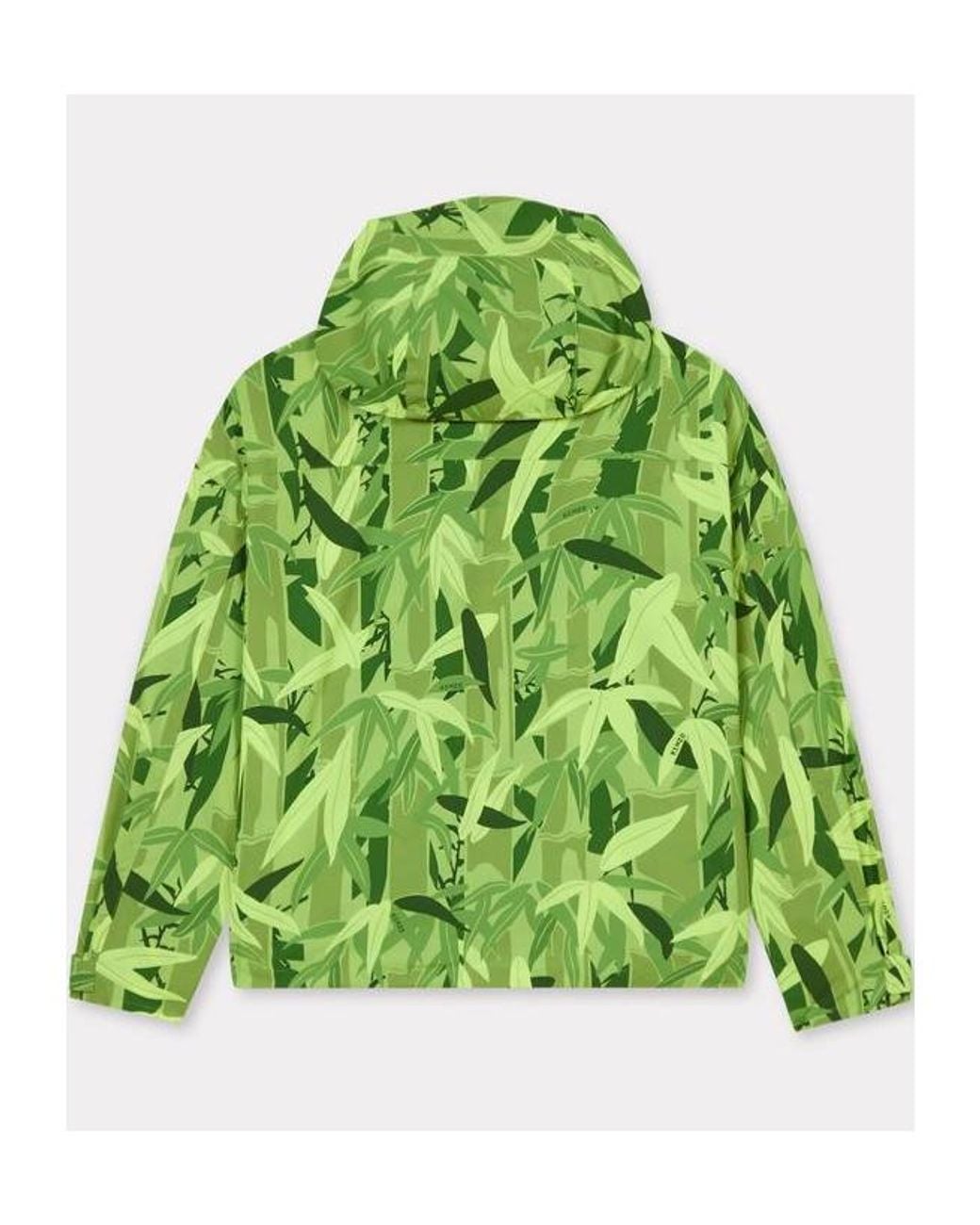 KENZO Green Chiku-Rin Camo Short Windbreaker for men