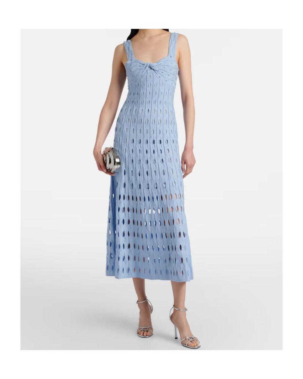 Jonathan Simkhai Blue Sleeveless Knitted Midi Dress