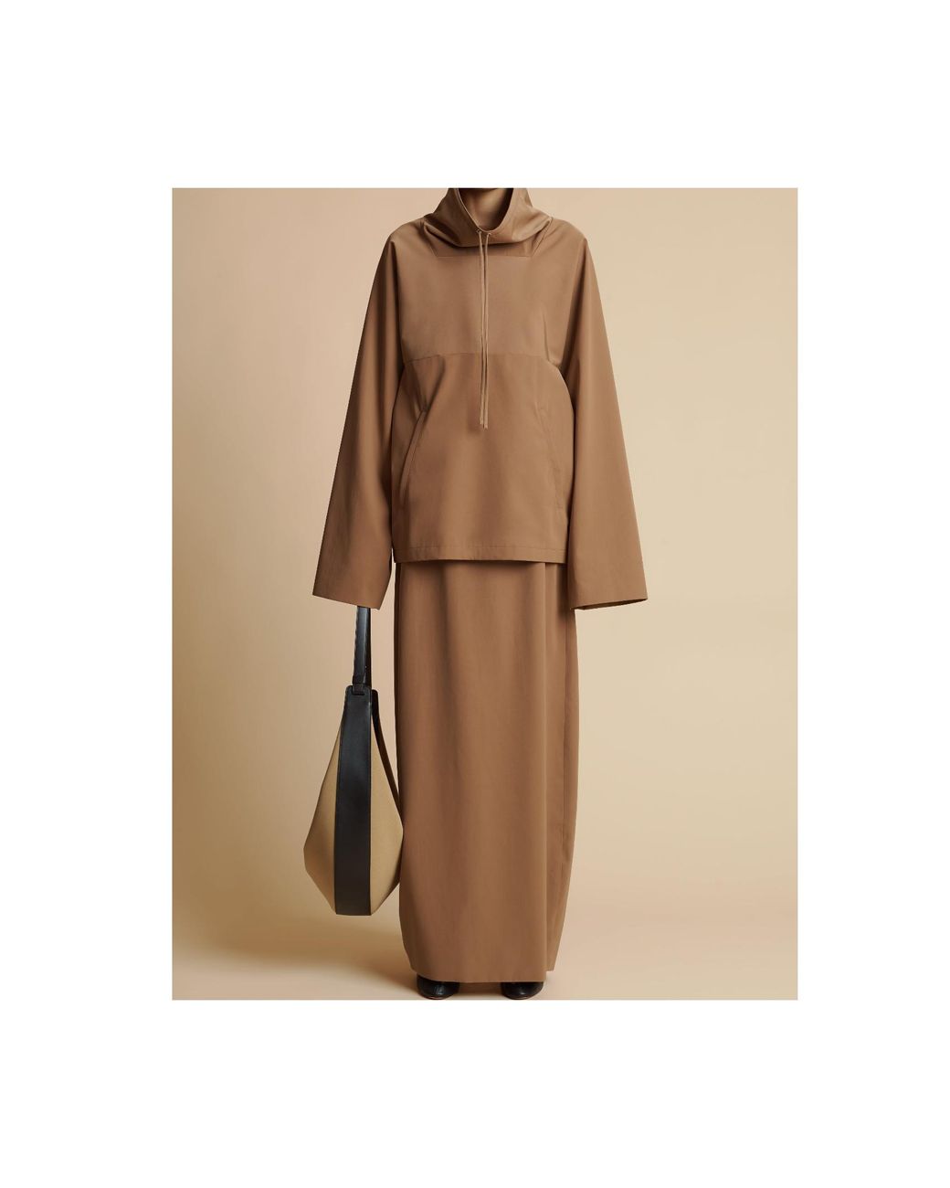 Khaite Natural Back Slit Skirt