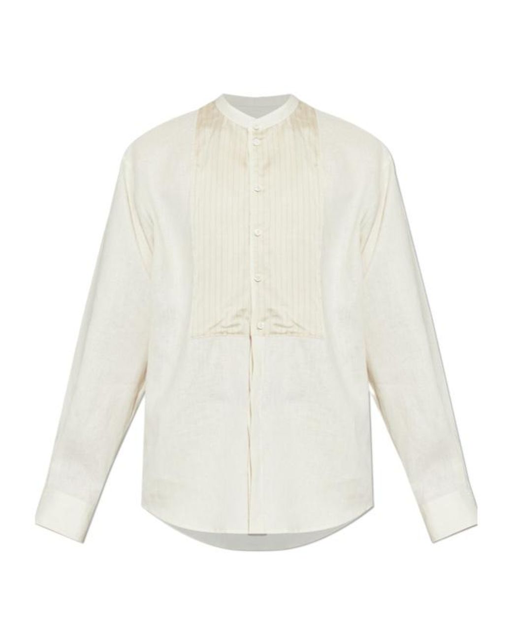 DSquared² White Pintuck Linen Shirt for men