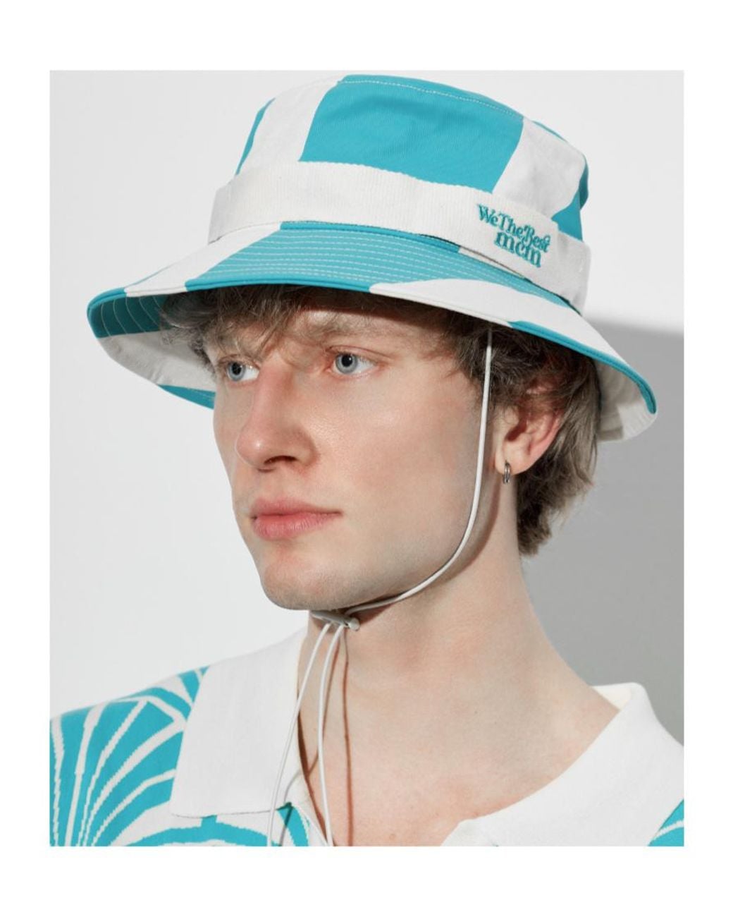 MCM Blue Dj Khaled Wide-Brim Bucket Hat for men