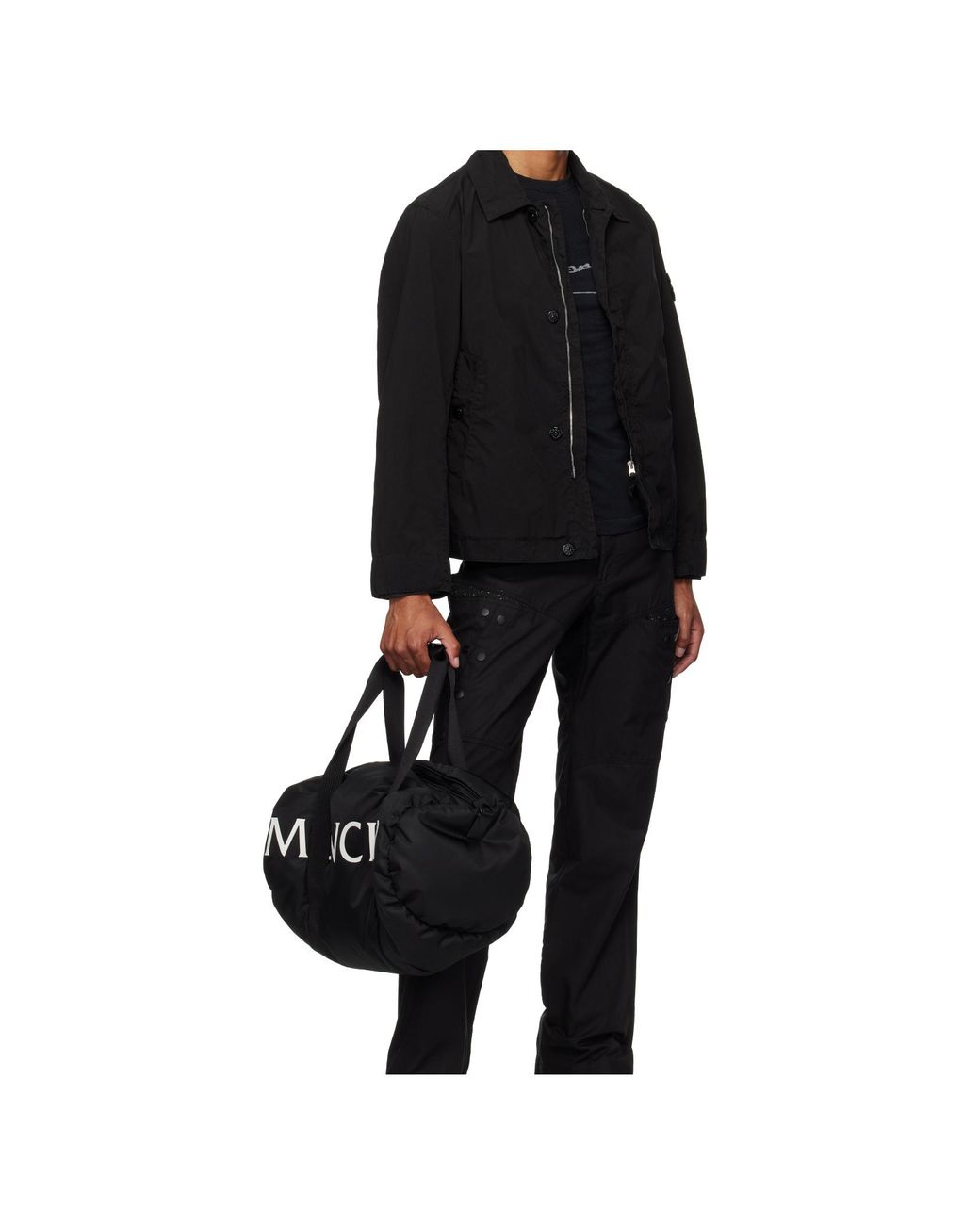 Moncler Black Duddle Gym Weekender Duffle Bag for men