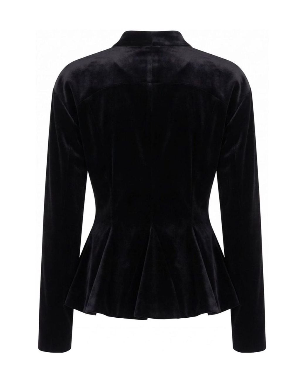 Alberta Ferretti Black Bow Embellished Velvet Jacket