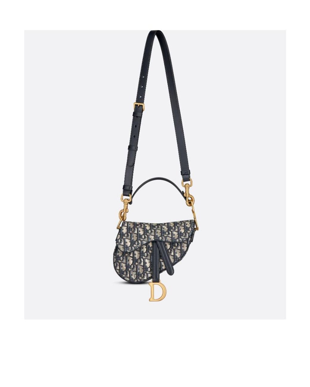 Dior Black Mini Saddlebag With Strap