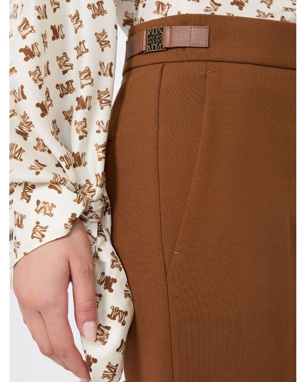 Max Mara Brown Mxmacino Tailored Trousers