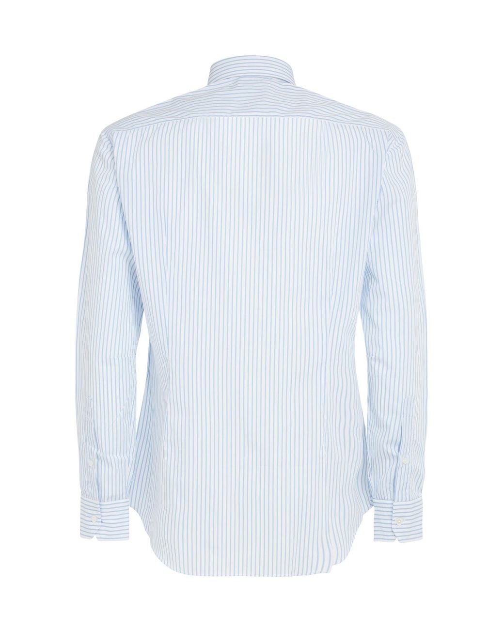 Salvatore Piccolo Blue Striped Long-Sleeve Shirt for men