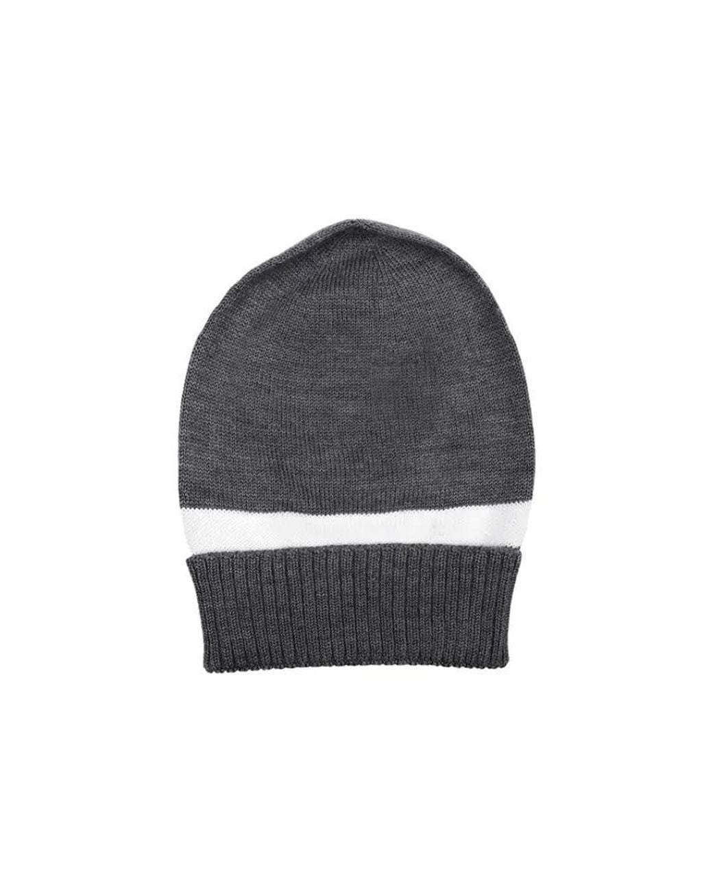 Gucci Gray Logo Knitted Hat for men