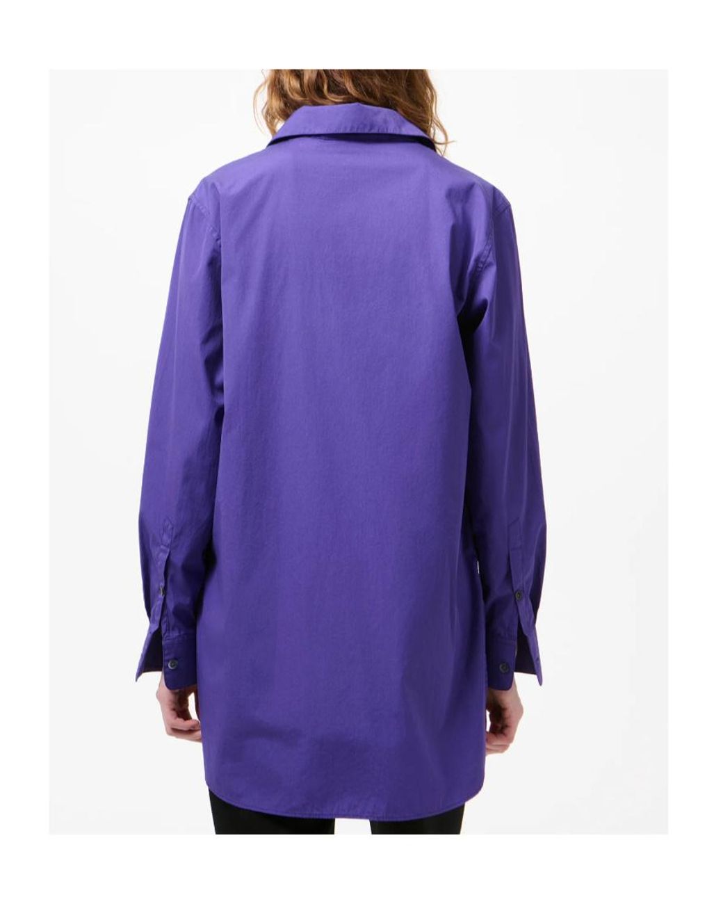 Our Legacy Purple Wave Long Poplin Shirt