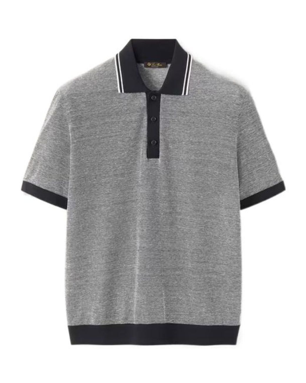 Loro Piana Gray Sciabecco Polo Shirt for men