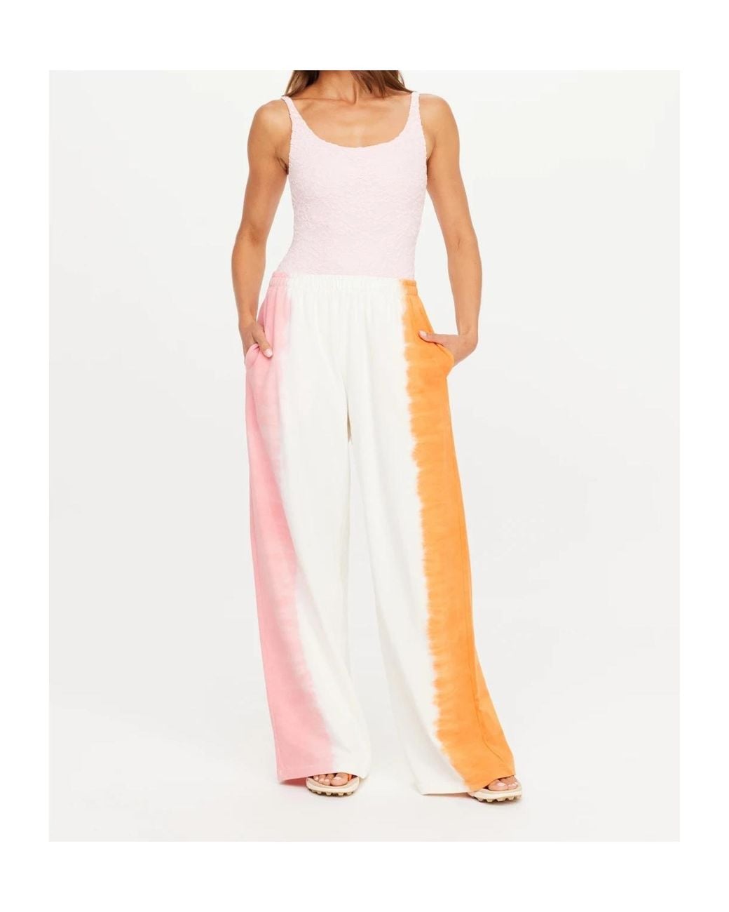 The Upside Pink Tie-Dye Casual Pants