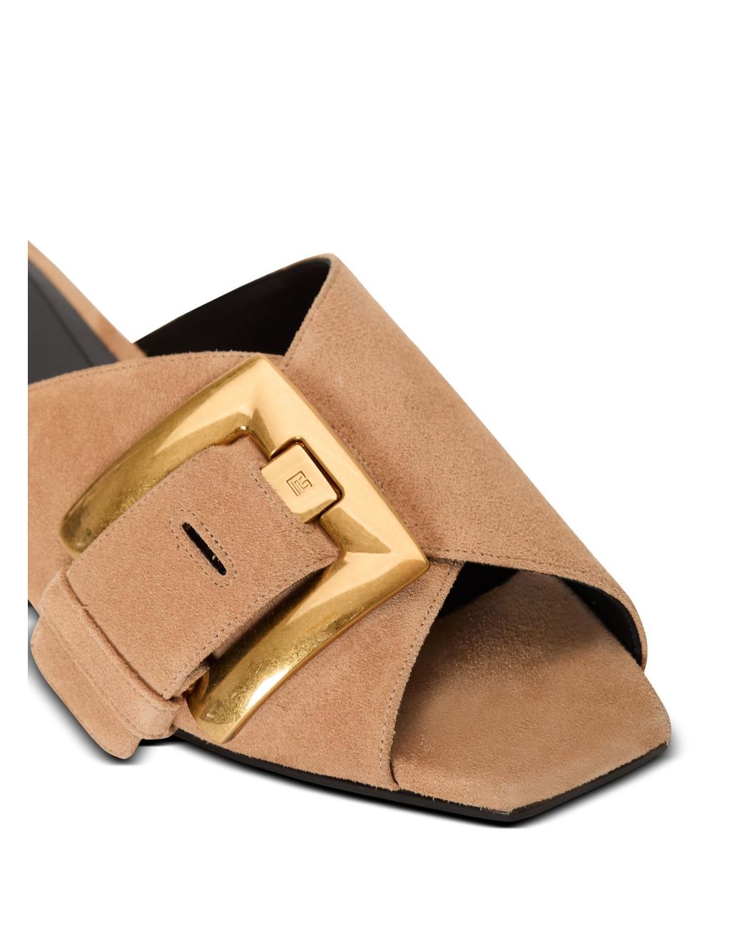 Balmain Multicolor Anthem Buckle Detailed Flat Mules