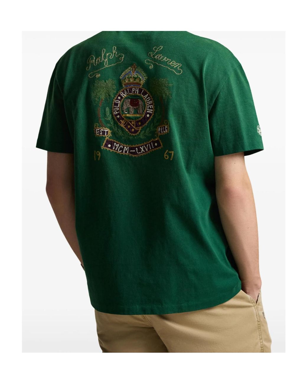 Polo Ralph Lauren Green Crest-Detail T-Shirt for men