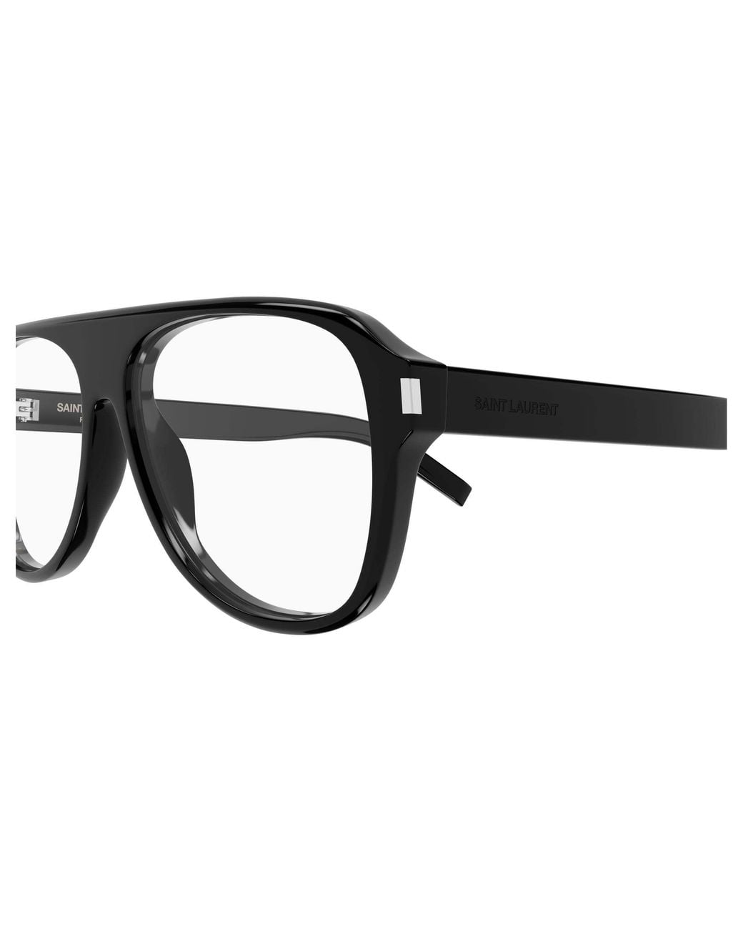 Saint Laurent White Full-Rimmed Plano Lenses for men