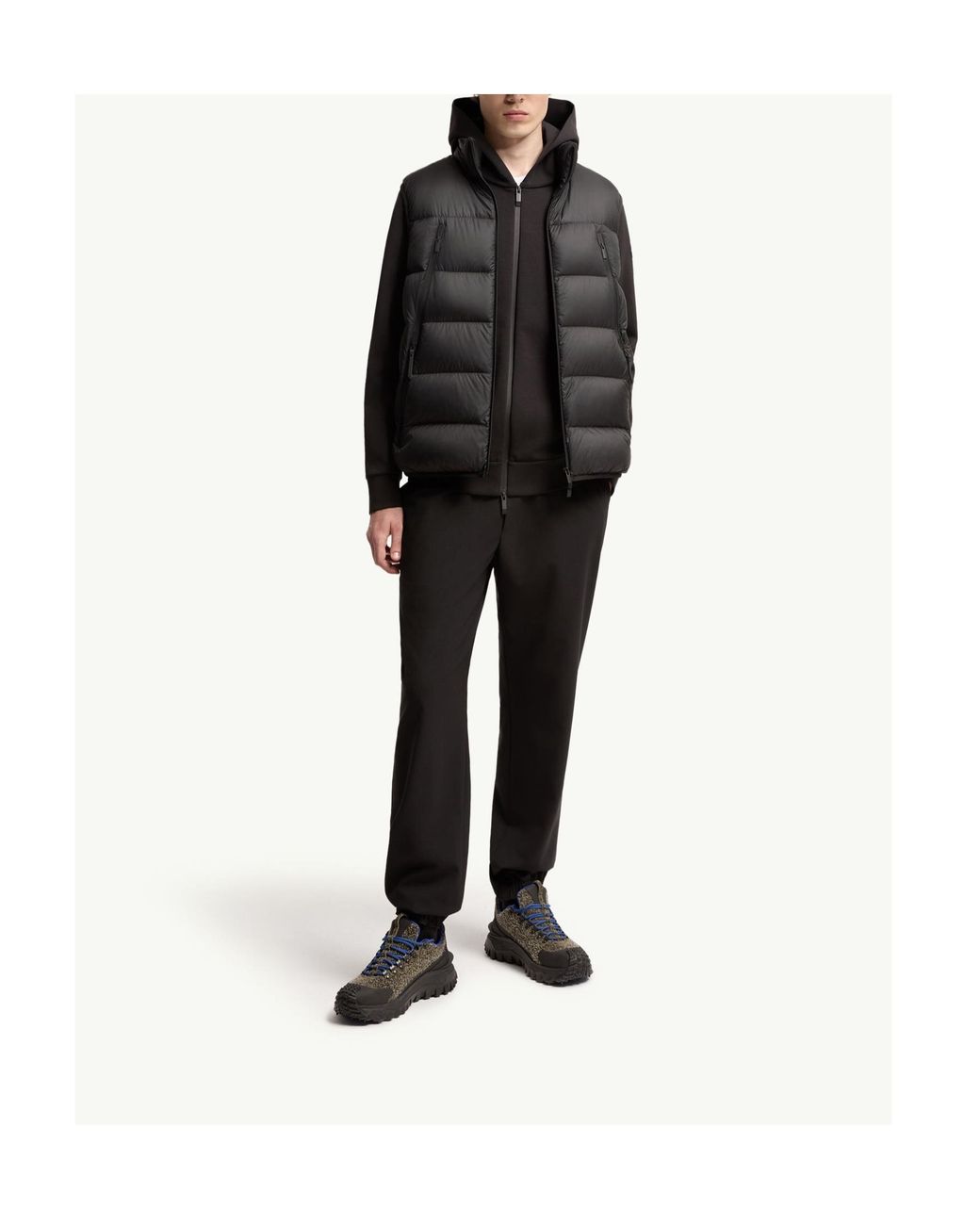 Moncler Black Reticone Down Vest for men