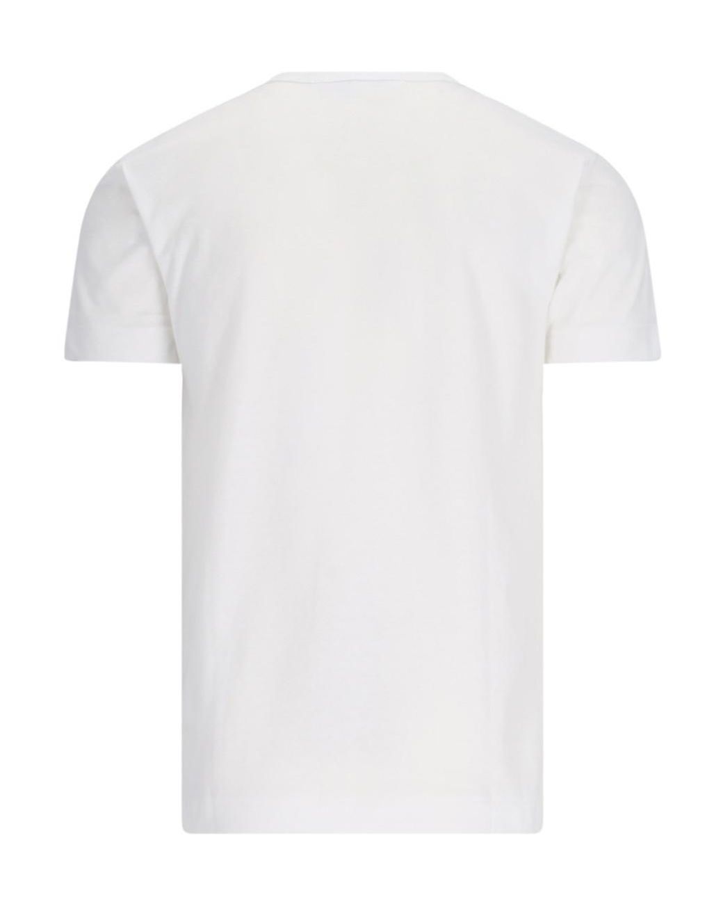 COMME DES GARÇONS PLAY White Comme Des Garçons Play Heart Embroidered Crewneck T-Shirt for men