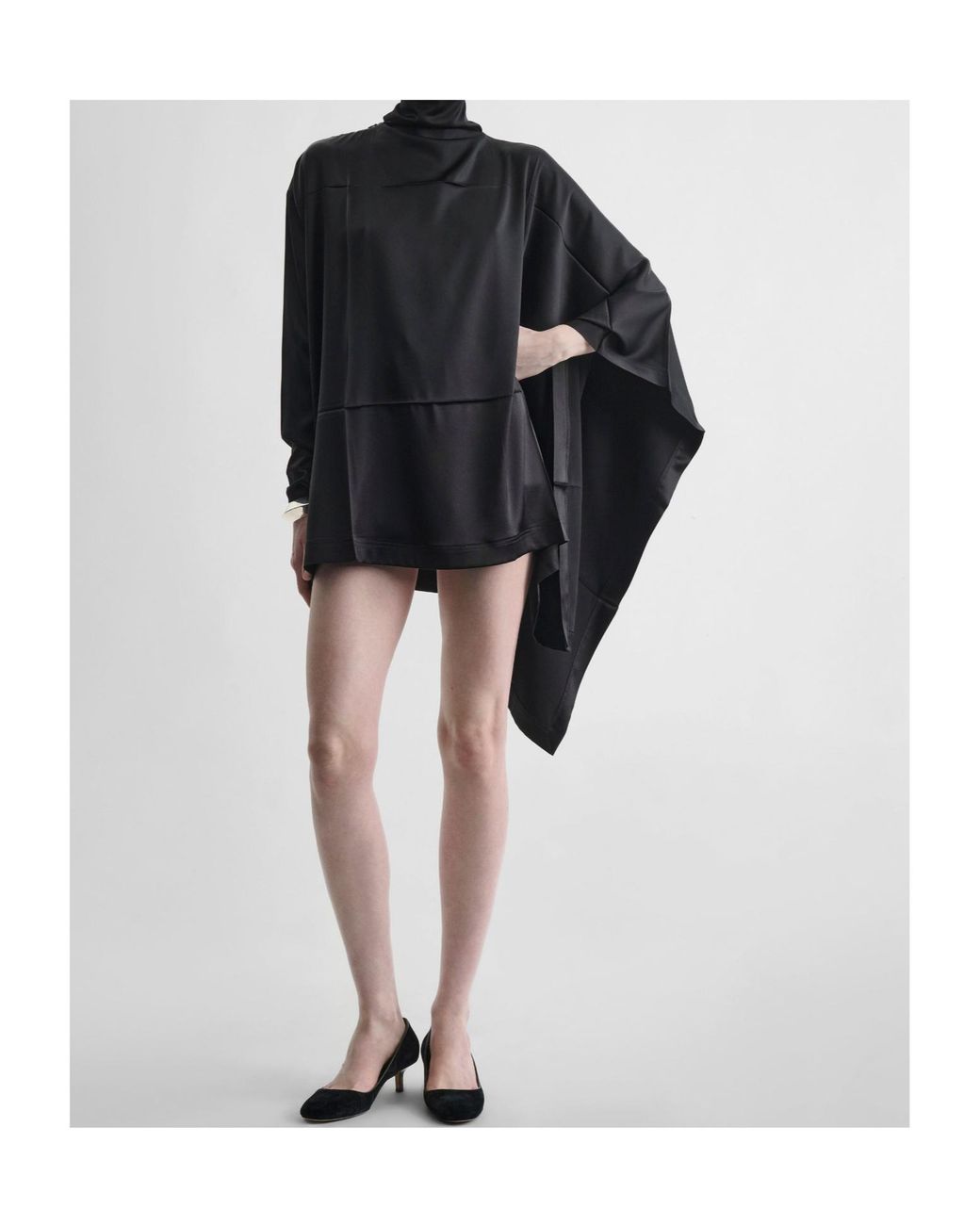 Phoebe Philo Black Caped Top