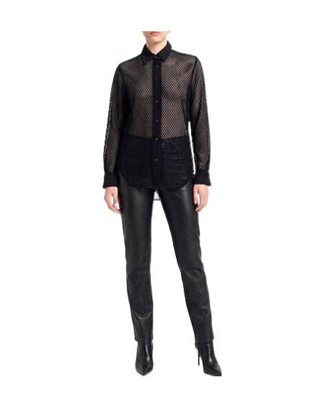Rag & Bone Black Velvet Longsleeve Shirt
