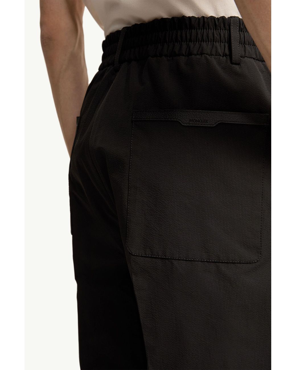 Moncler Black Relaxed Fit Shorts for men