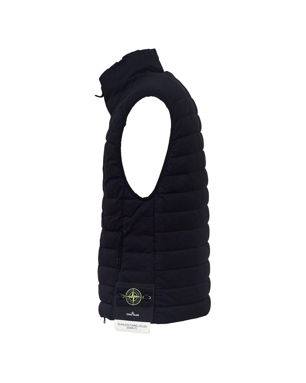 Stone Island Black Padded Down Gilet for men