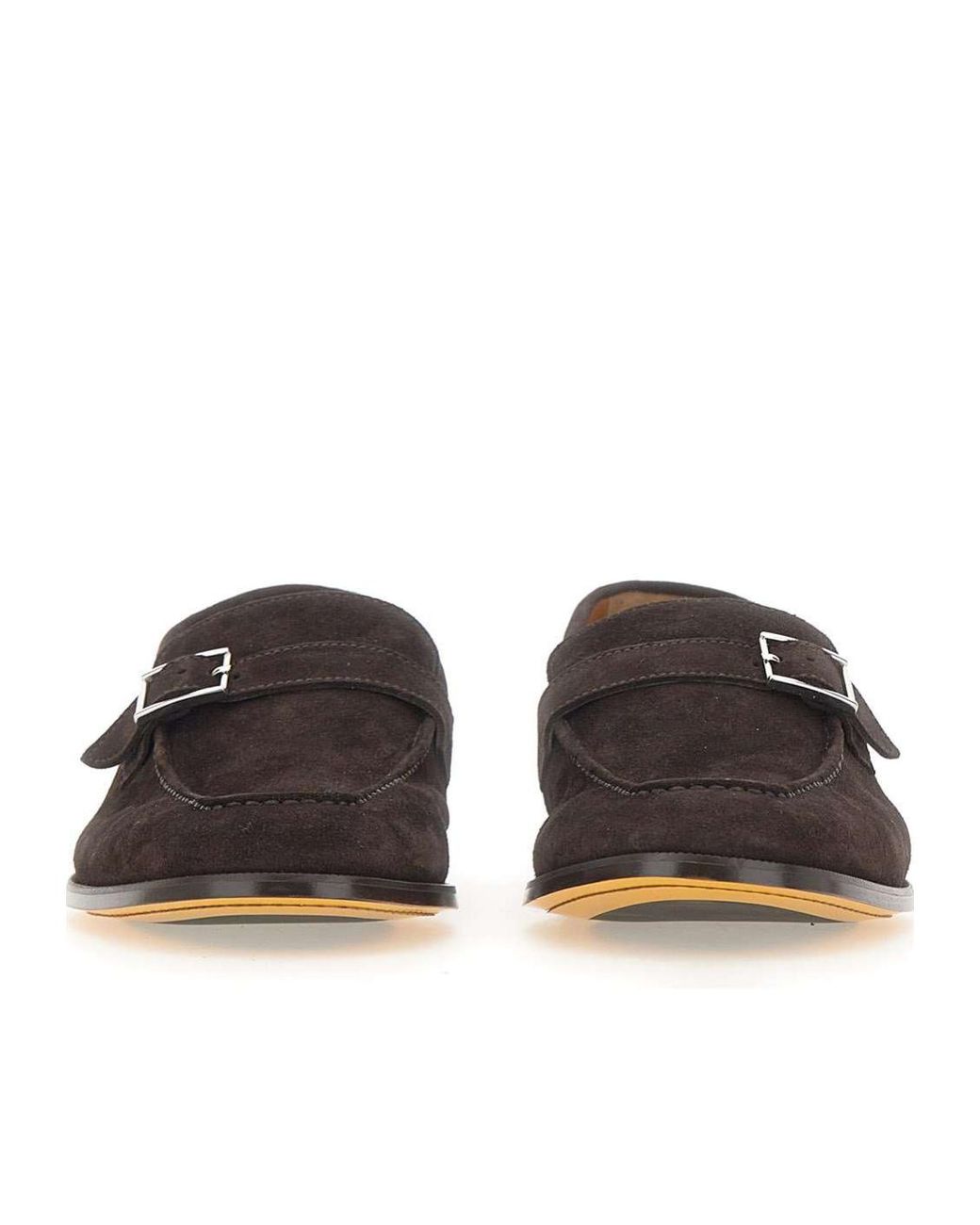 Doucal's Brown Single-Buckle Loafers for men