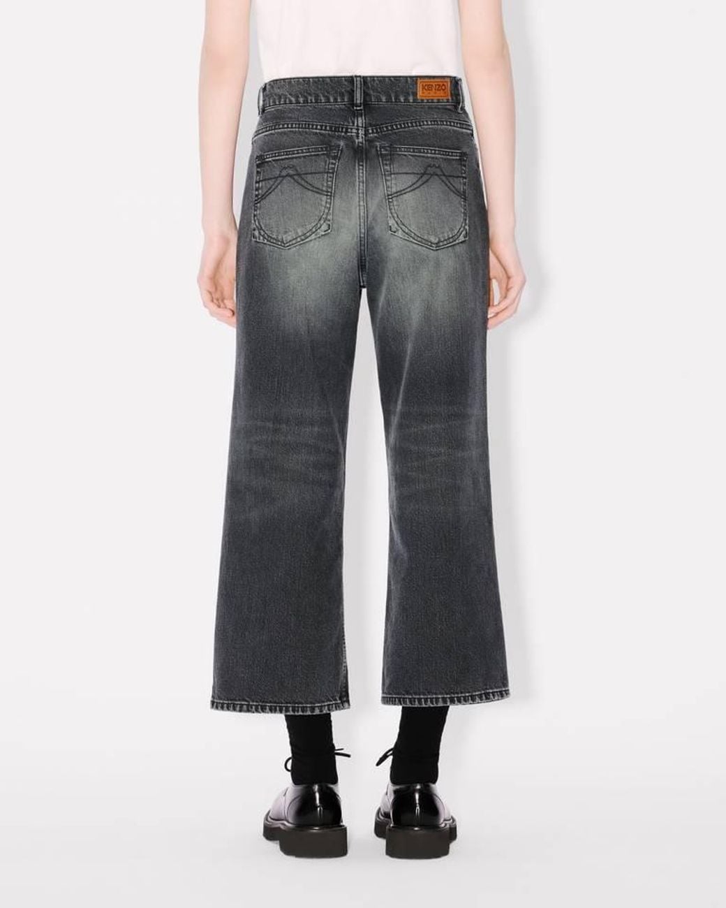KENZO Gray X Futura 2000' Sumire Cropped Jeans