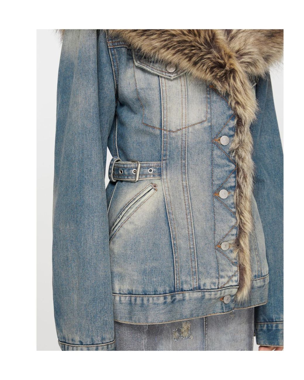 Acne Blue Sailor-Collar Denim Jacket