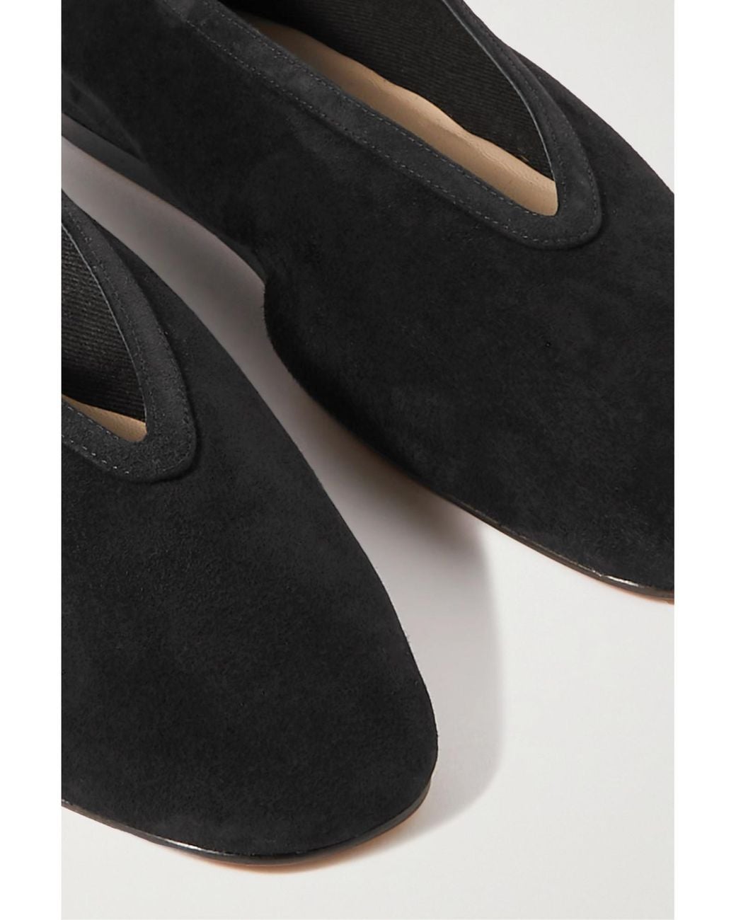 Le Monde Beryl Black Luna Suede Ballet Flats