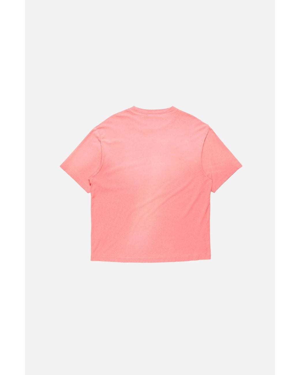 Acne Pink Sprayed Logo T-Shirt for men