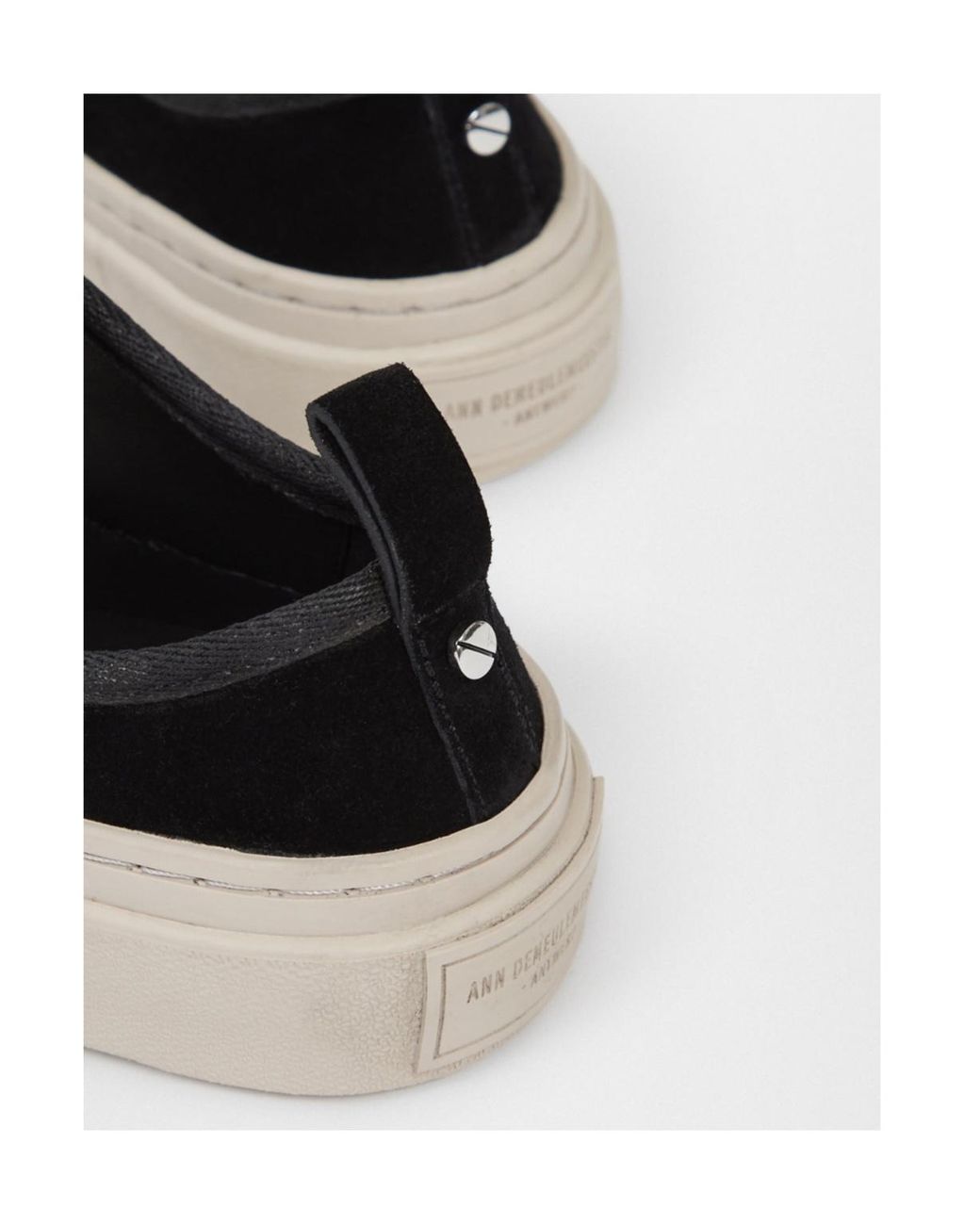 Ann Demeulemeester Black Halli Vulcanized Low-Top Sneakers for men