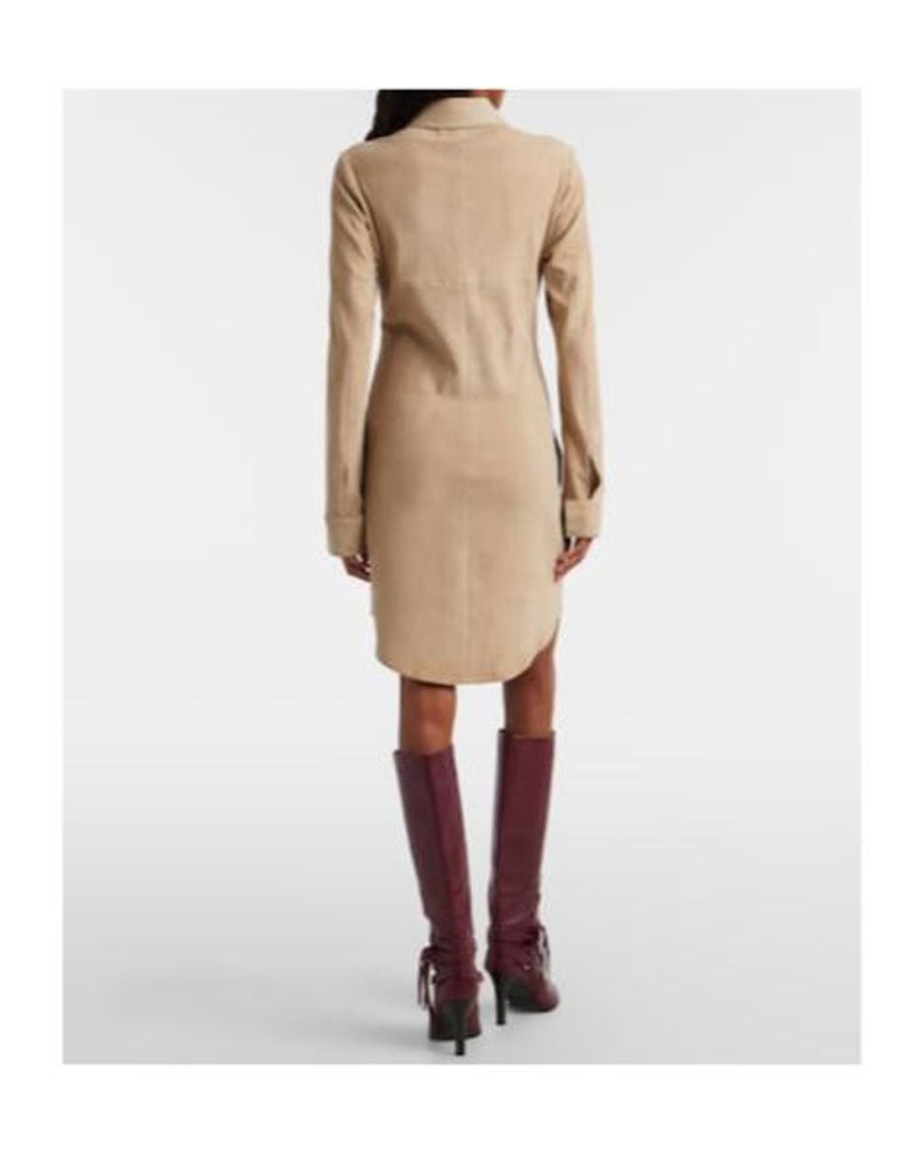 Stouls Natural Geraldine Suede Shirt Dress