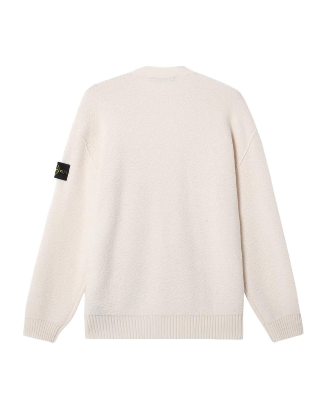 Stone Island Natural Loose-Fit V-Neck Cardigan With Pockets for men
