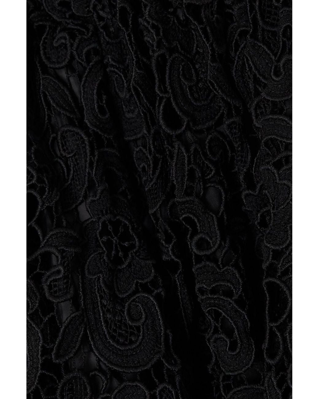 Comme des Garçons Black Lace-Detail Layered Midi Skirt