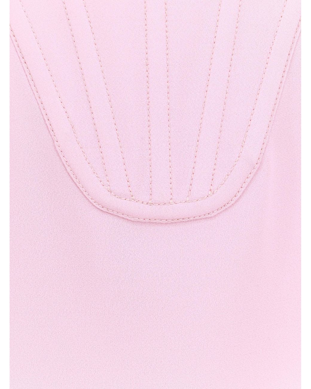 Versace Pink Sleeveless Crepe Midi Dress