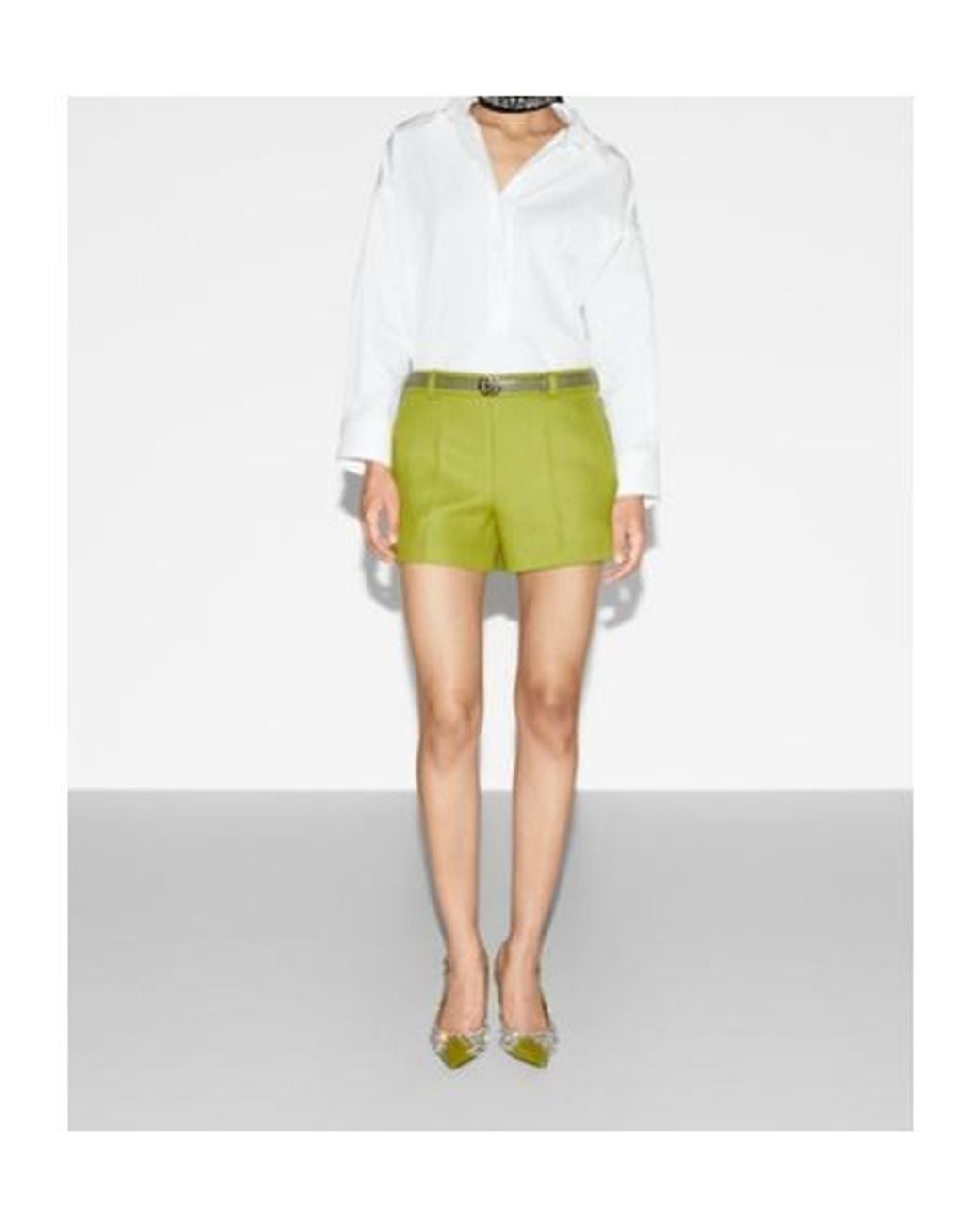Gucci White Collared Long-Sleeve Shirt