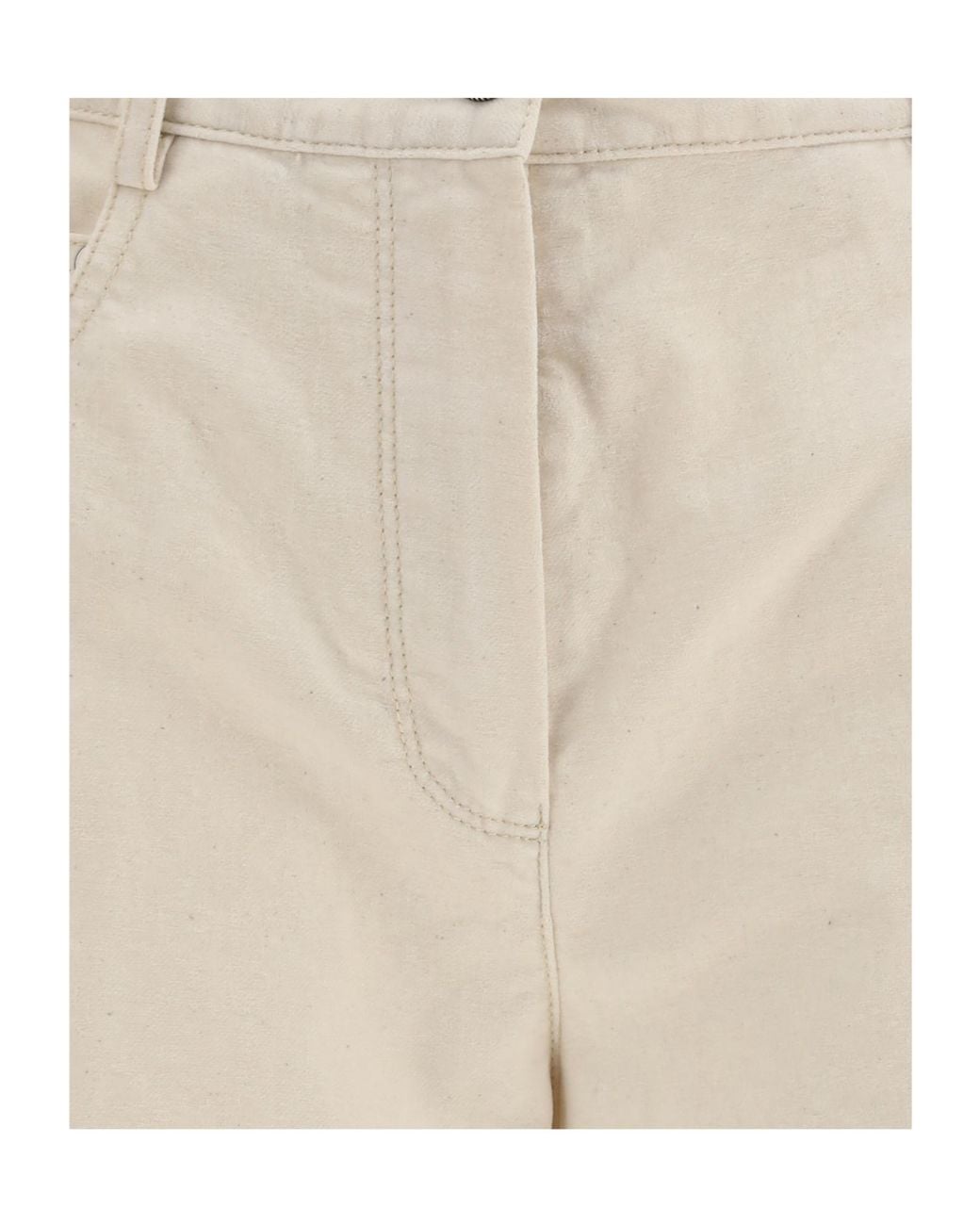 Forte_forte White Flocked Wide-Leg Jeans