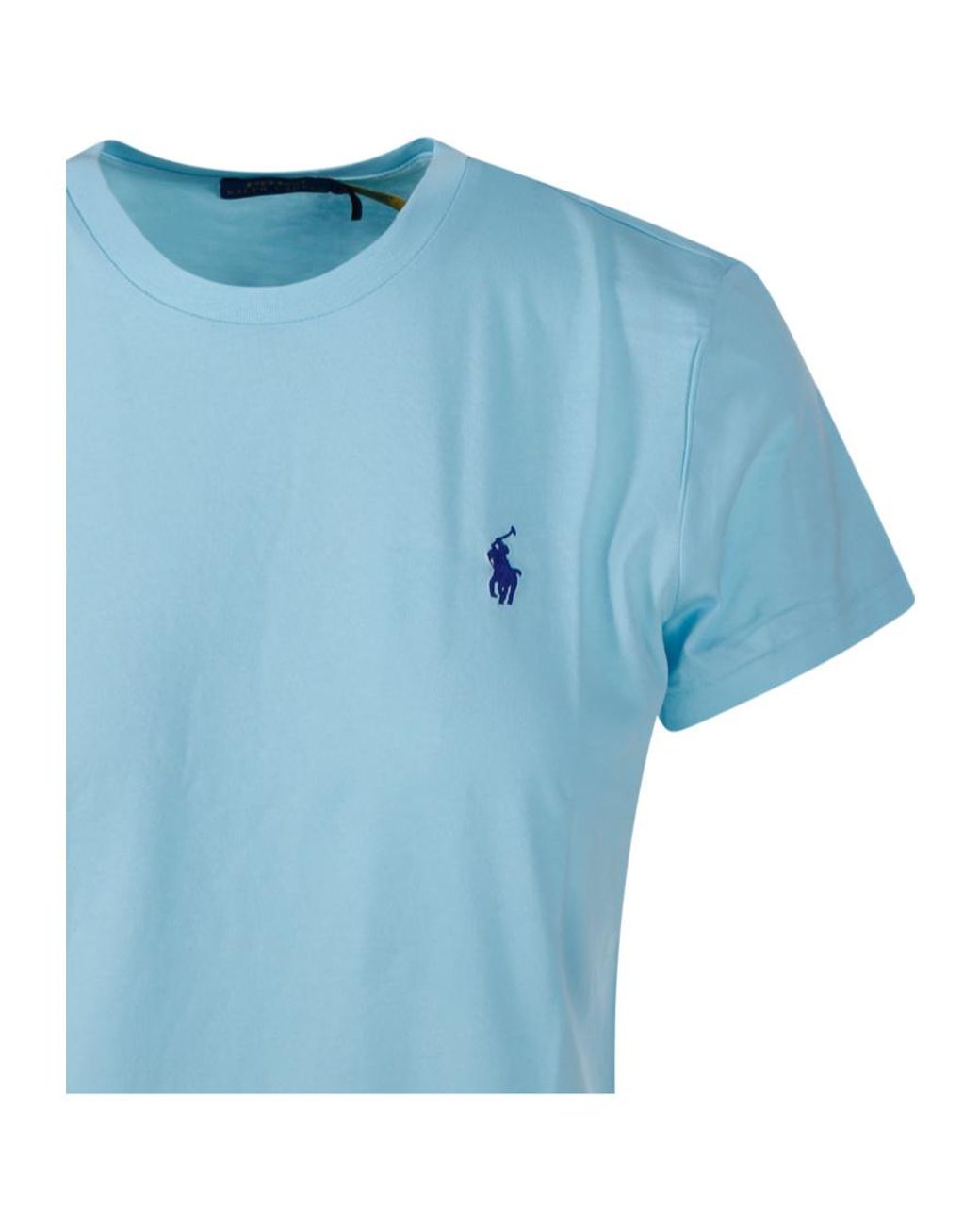 Polo Ralph Lauren Blue Logo Embroidered Crewneck T-Shirt