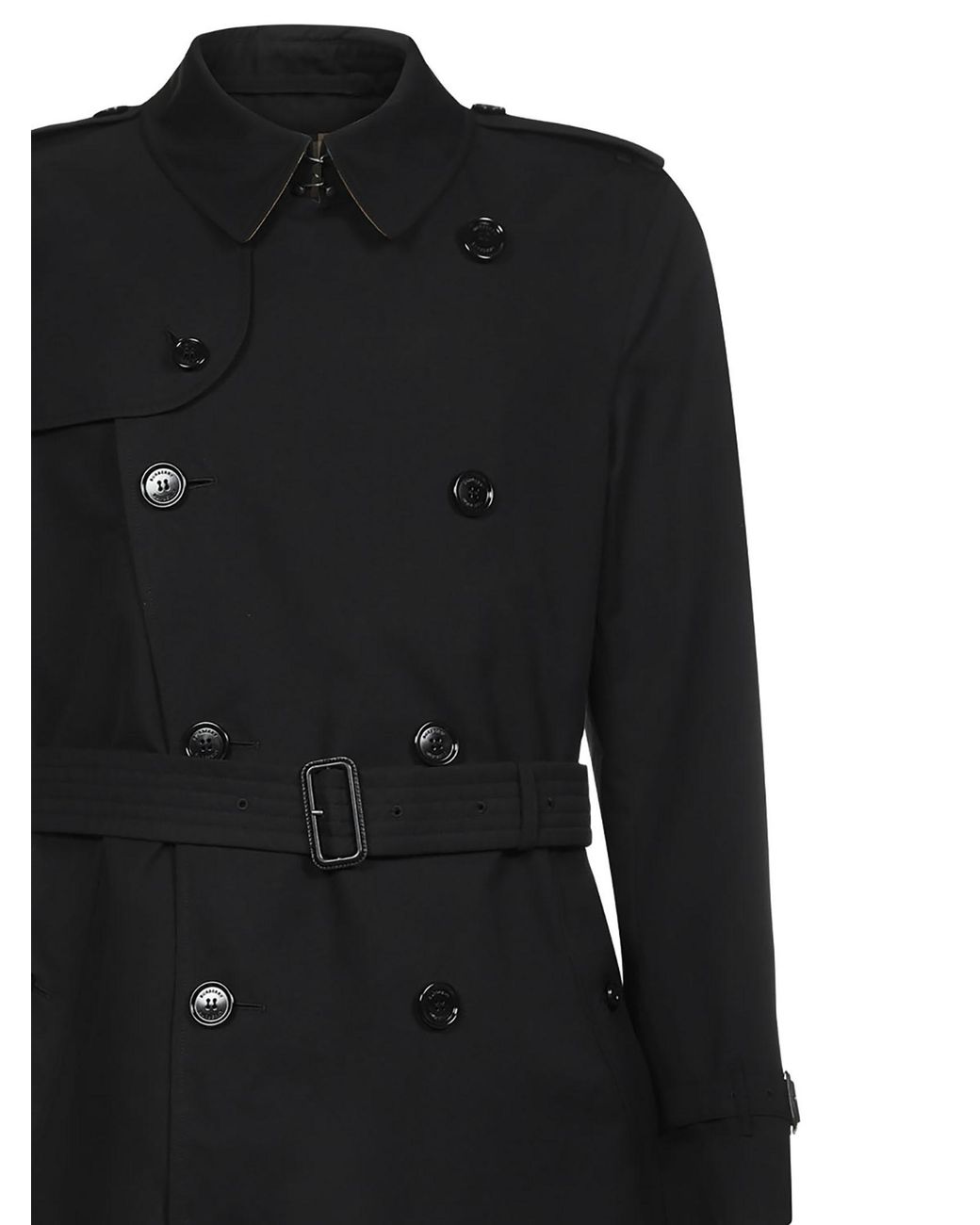 Burberry Black Chelsea Heritage Mid-Length Trench Coat for men