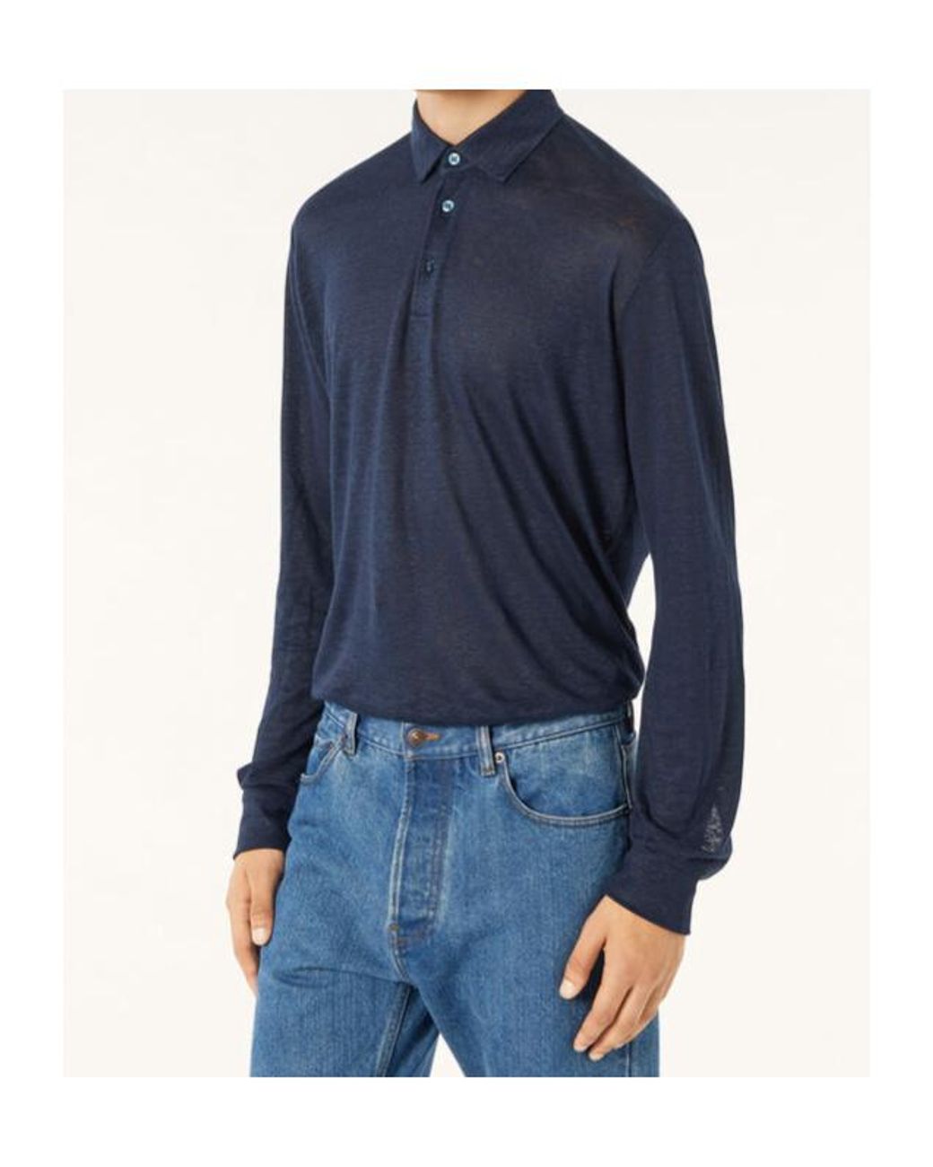 Loro Piana Blue Gargano Polo Shirt for men