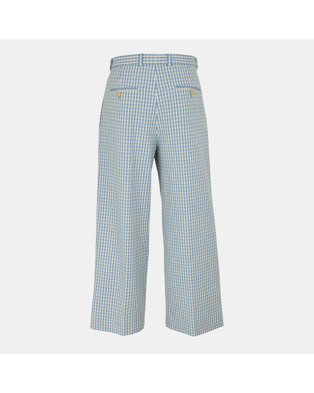 Gucci Blue Straight Trousers for men
