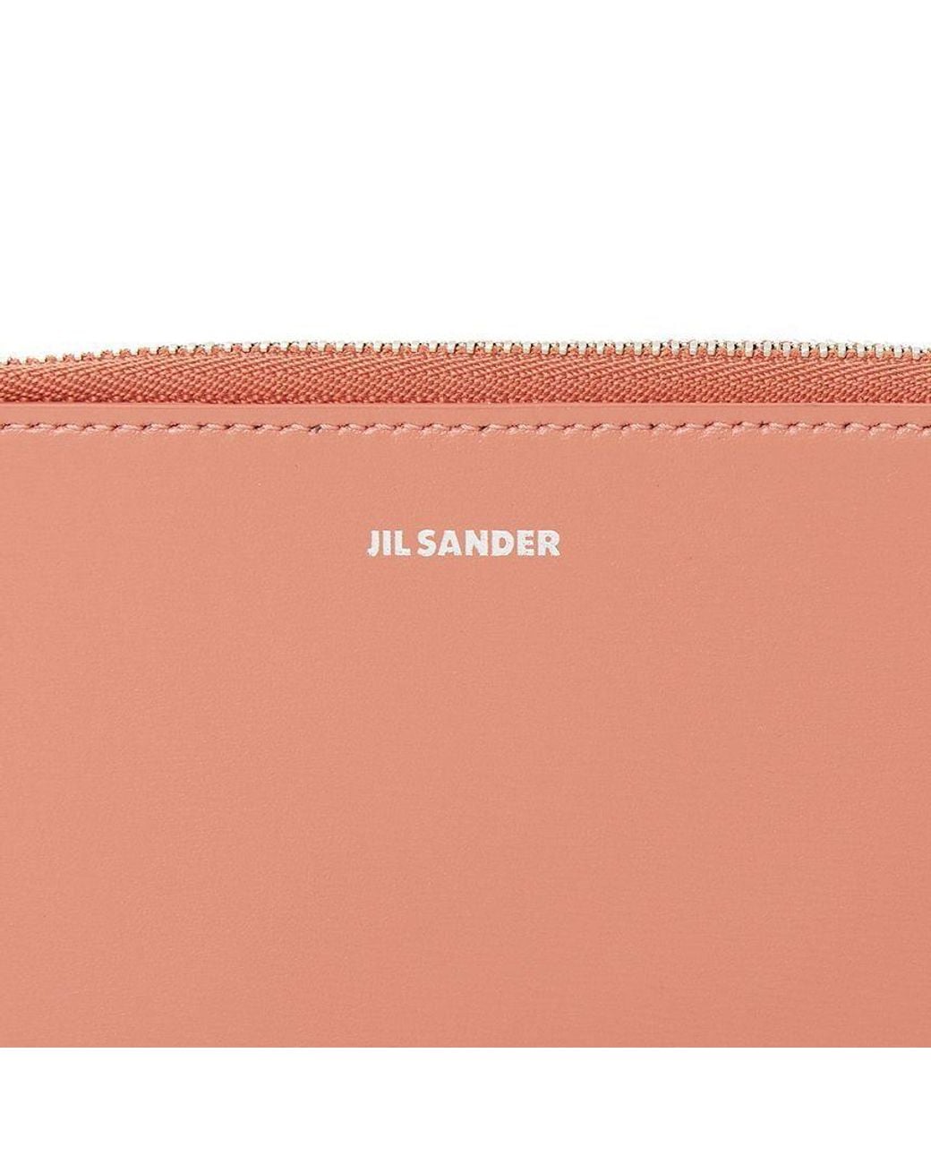 Jil Sander Pink Zipper Card Holder