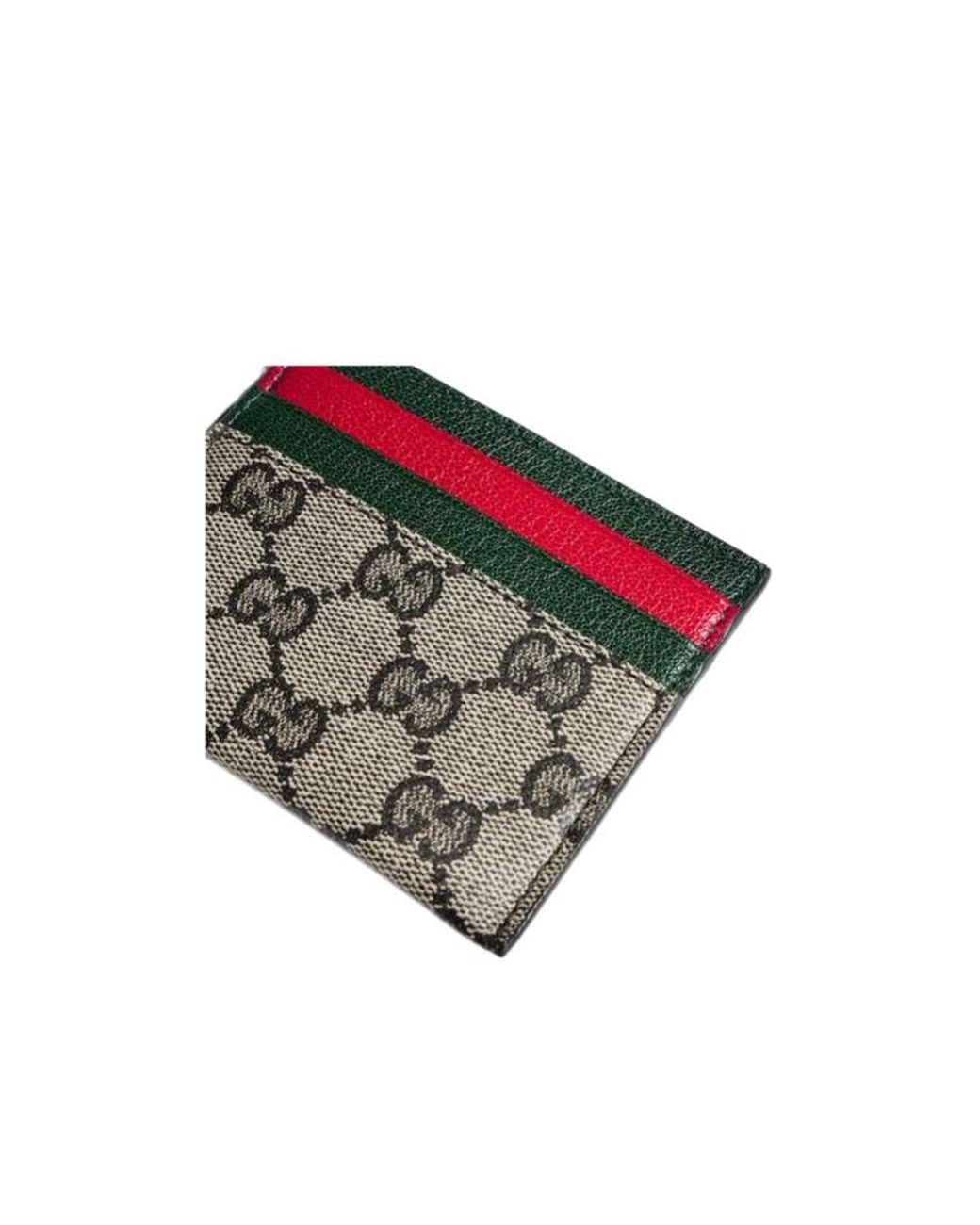 Gucci Multicolor Card Case With Web Card Slots for men