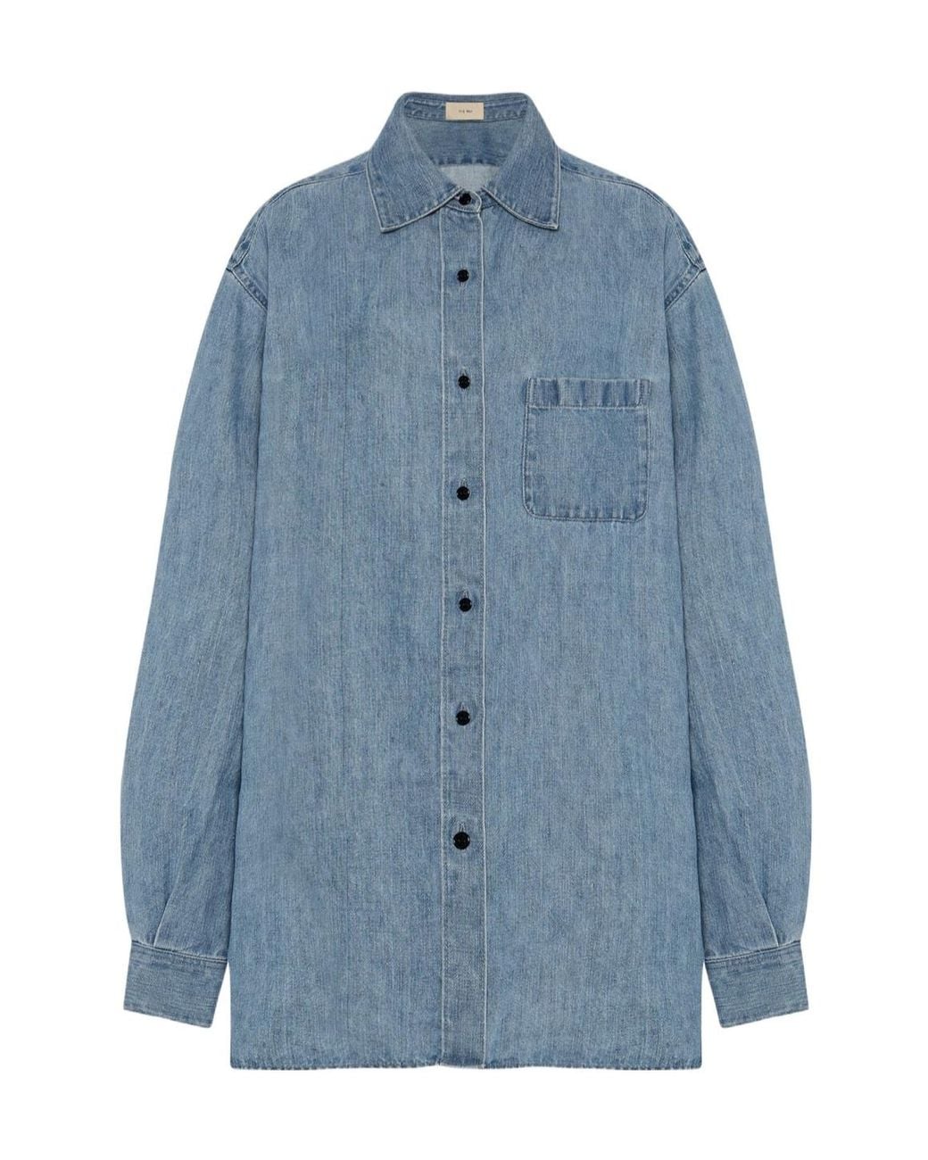 The Row Blue Nesson Button-Up Denim Shirt