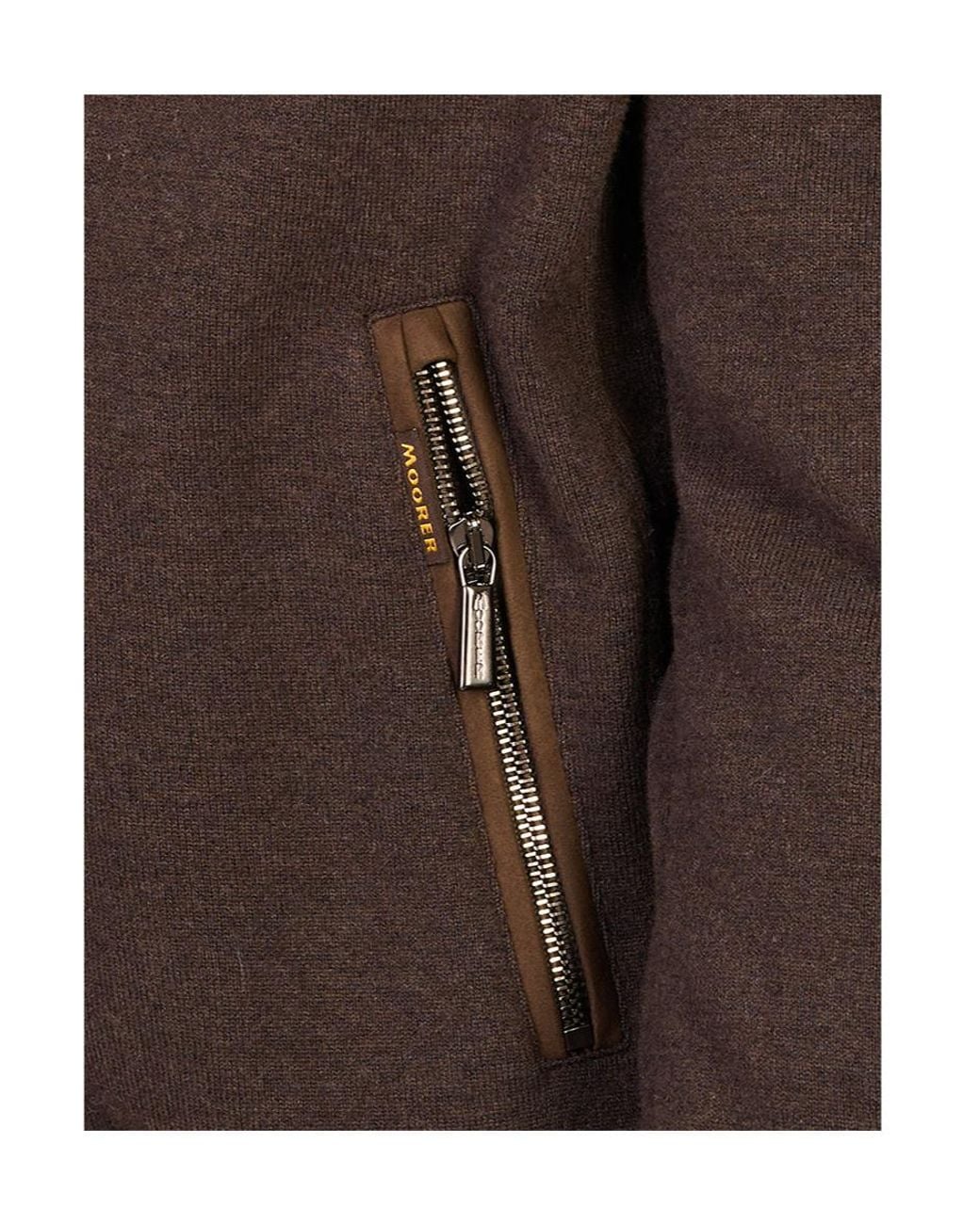 Moorer Brown Bellati-Mrw Zip-Up Jacket for men