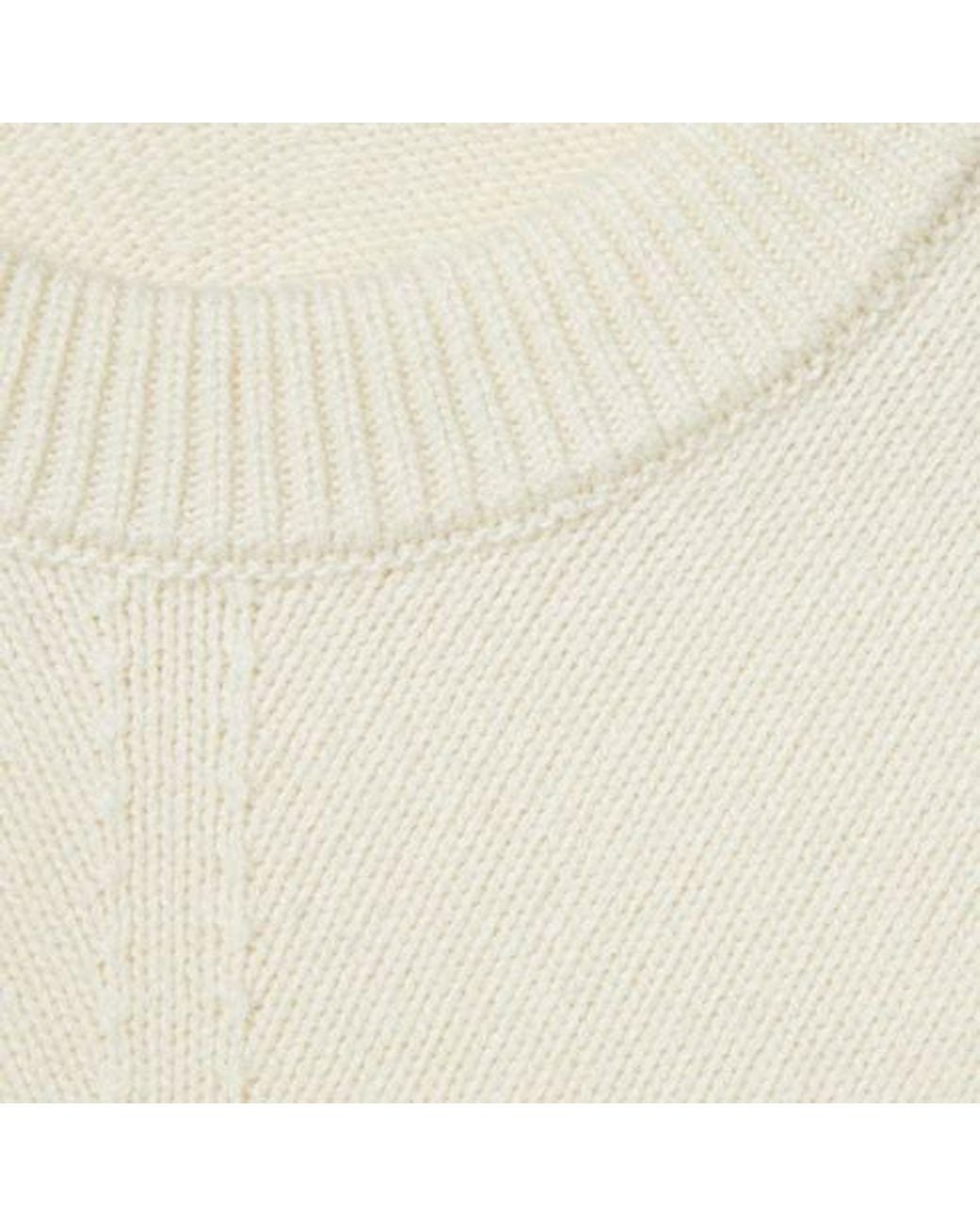 Gucci White Trim Detailed Crewneck Knit Sweater