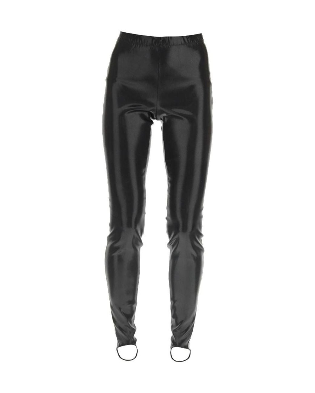 DSquared² Black Faux-Leather Ankle Cuff Leggings