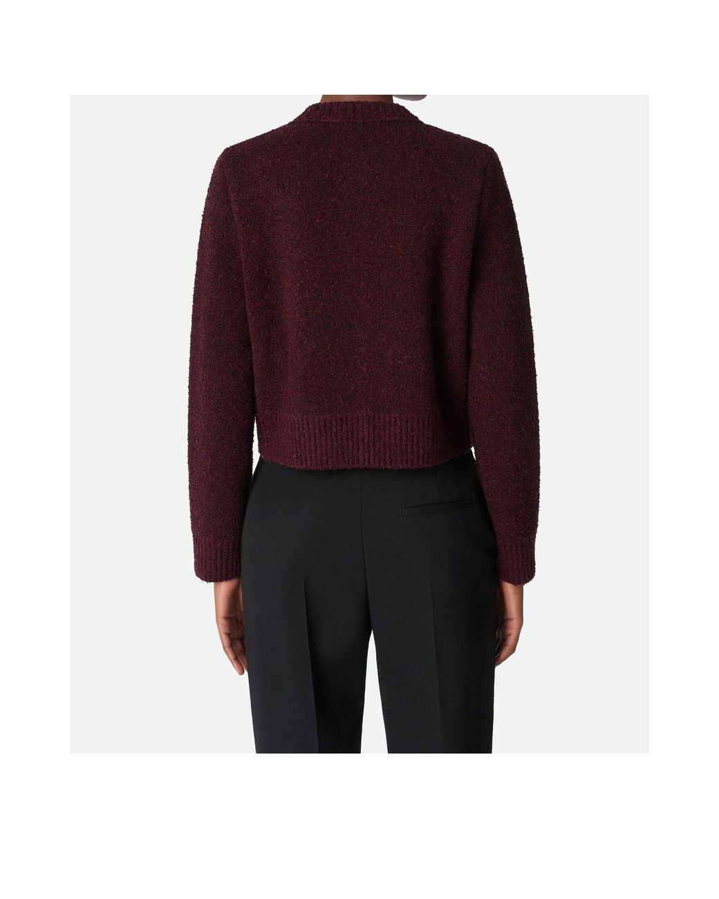 Bottega Veneta Purple Wool Boucl Cardigan