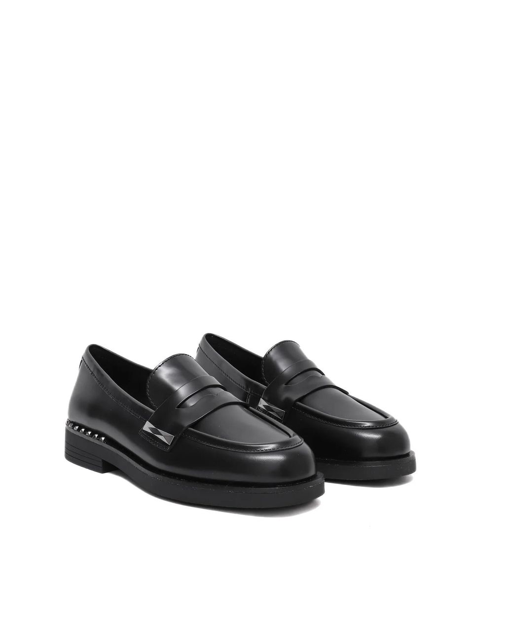 Ash Black Round-Toe Loafers